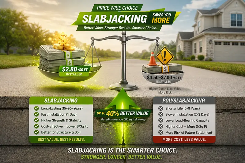 SlabJacking vs Poly Foam Lifting